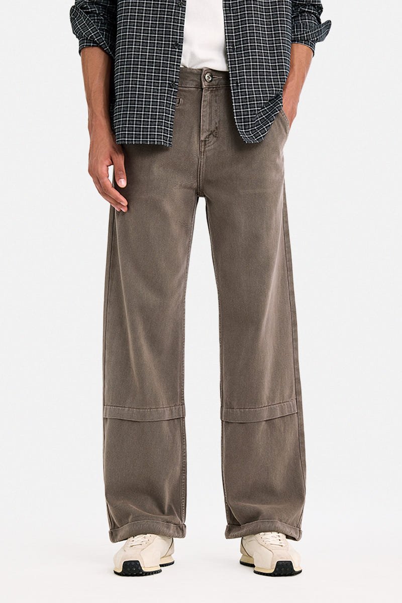 Washed Straight Loose Fit Jeans