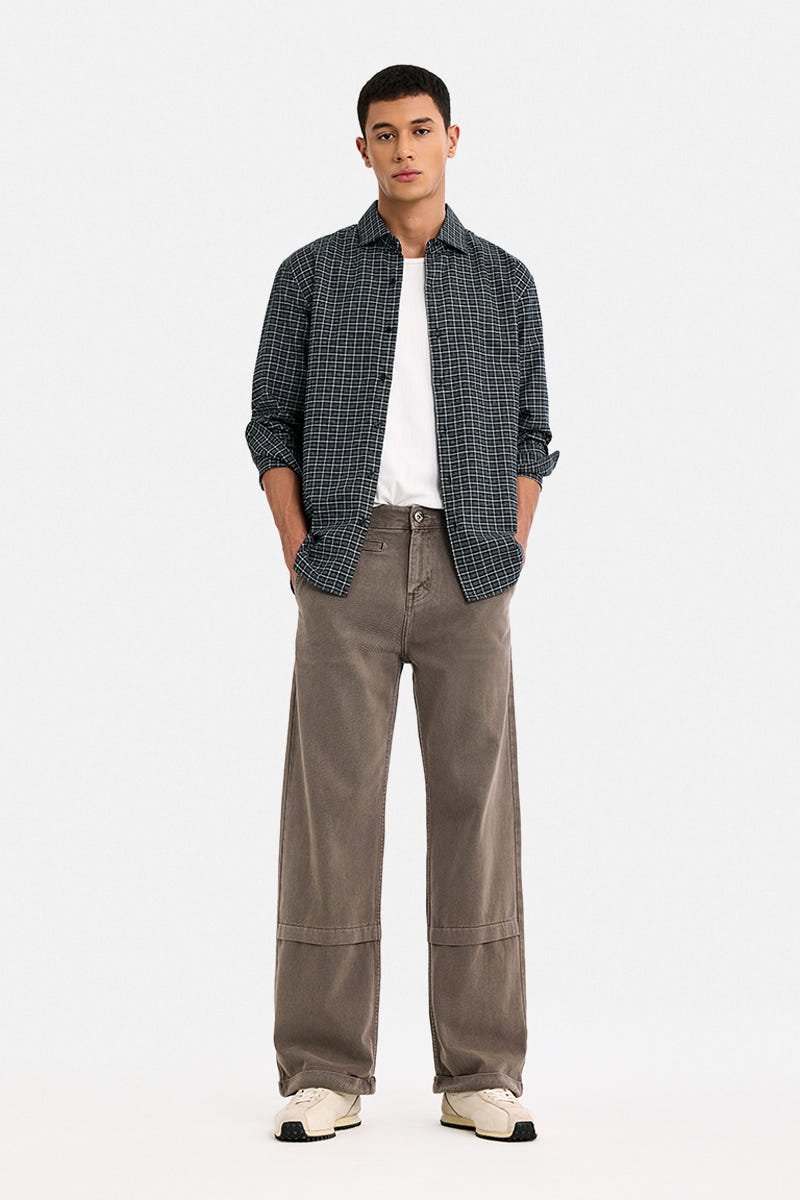 Washed Straight Loose Fit Jeans