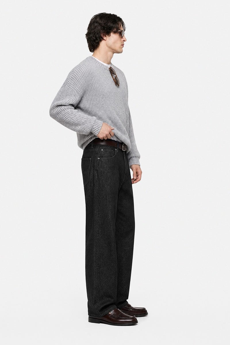 Washed Straight Loose Fit Jeans