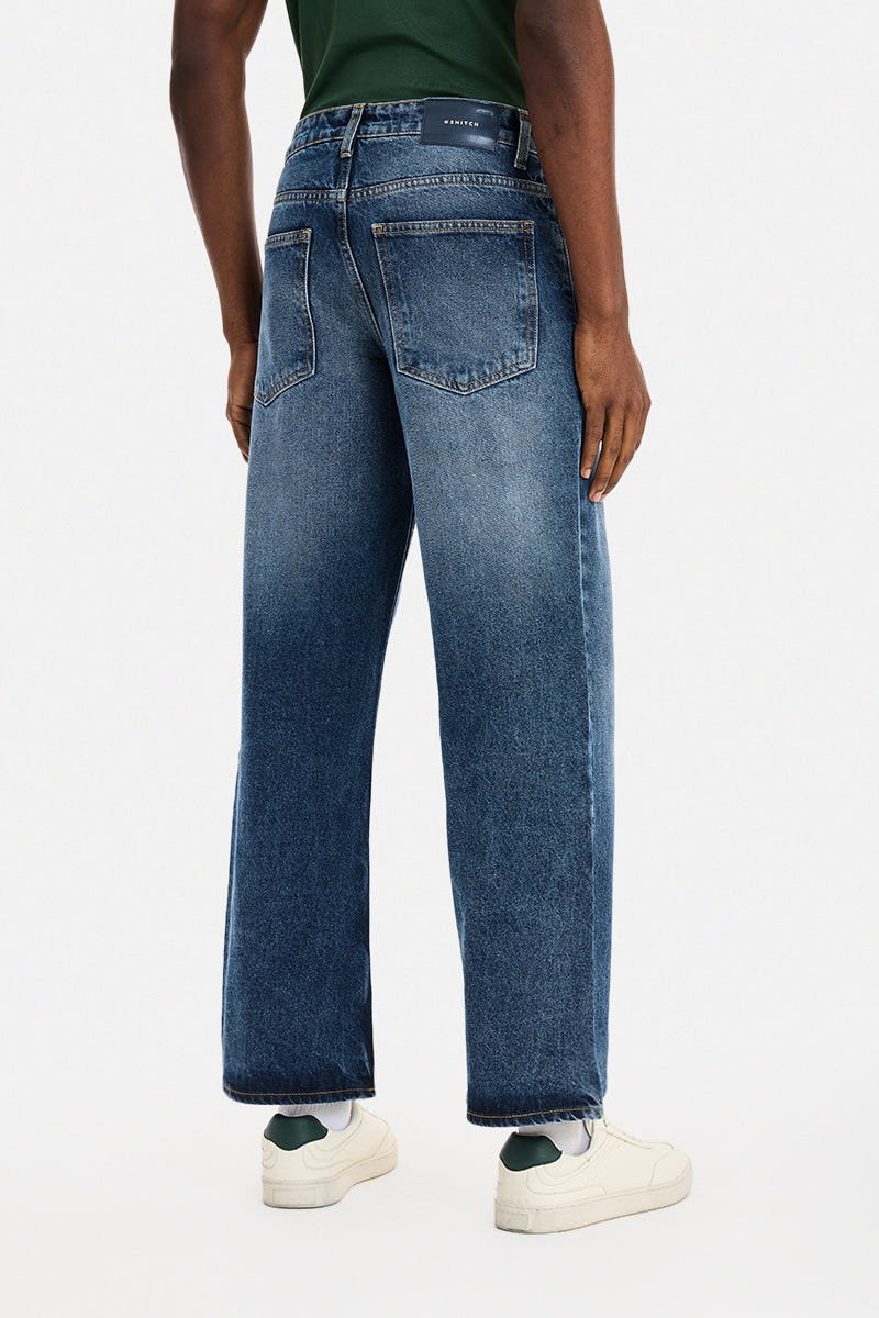 Washed Straight Loose Fit Jeans