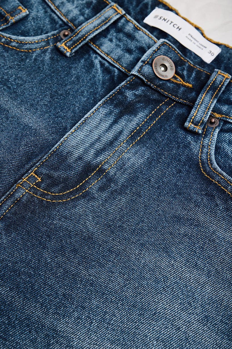 Washed Straight Loose Fit Jeans