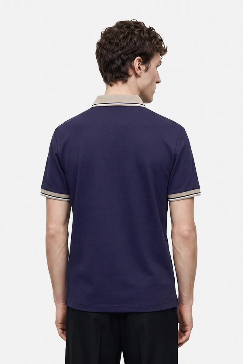 Regular Fit Navy Blue Polo T-Shirt
