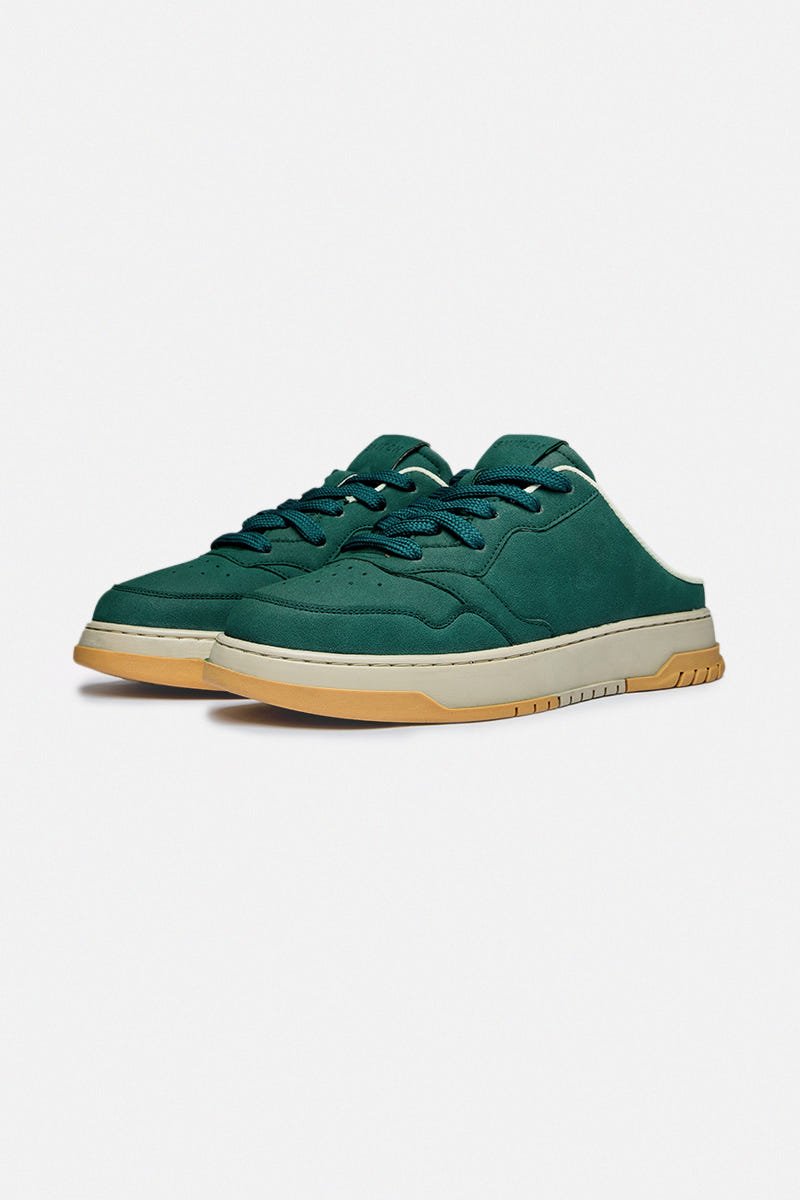 Slide-Easy Green Sneaker Mules