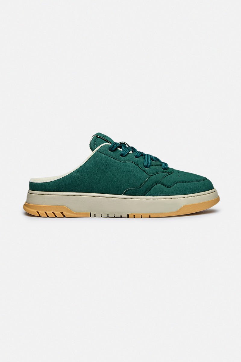 Slide-Easy Green Sneaker Mules