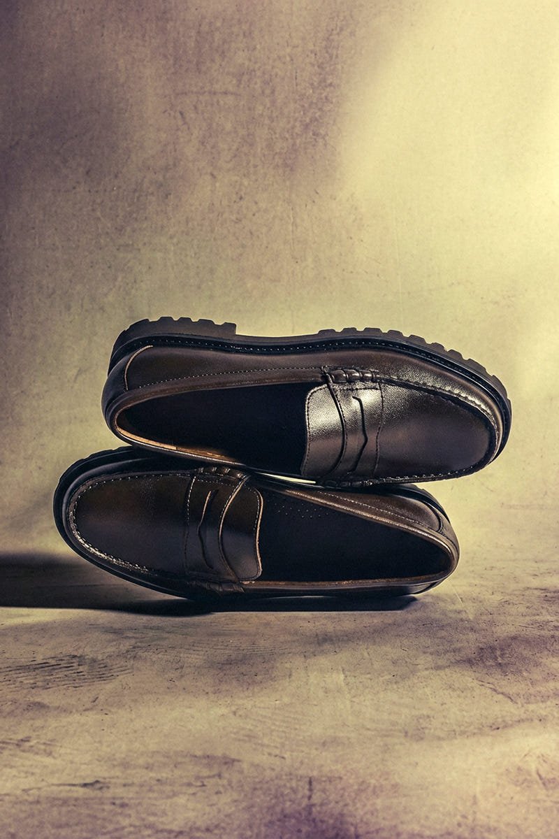 Chunky Brown Penny Loafers